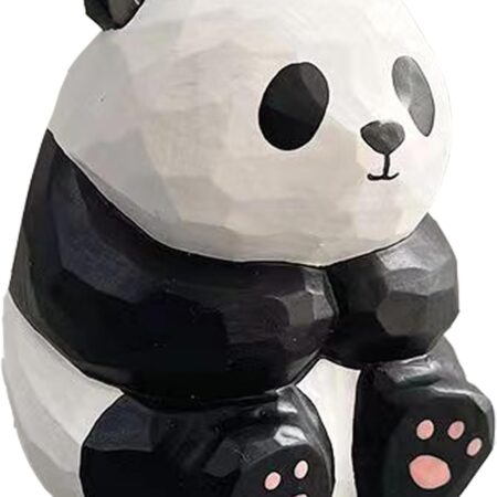 Hand-Carved Wooden Panda Statue