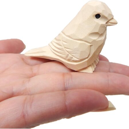 DIY Paintable Wooden Bird Figurine
