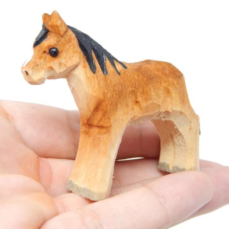 Handmade Wooden Horse Figurine