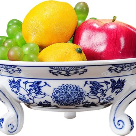 Blue and White Porcelain Decorative Fruit Bowl