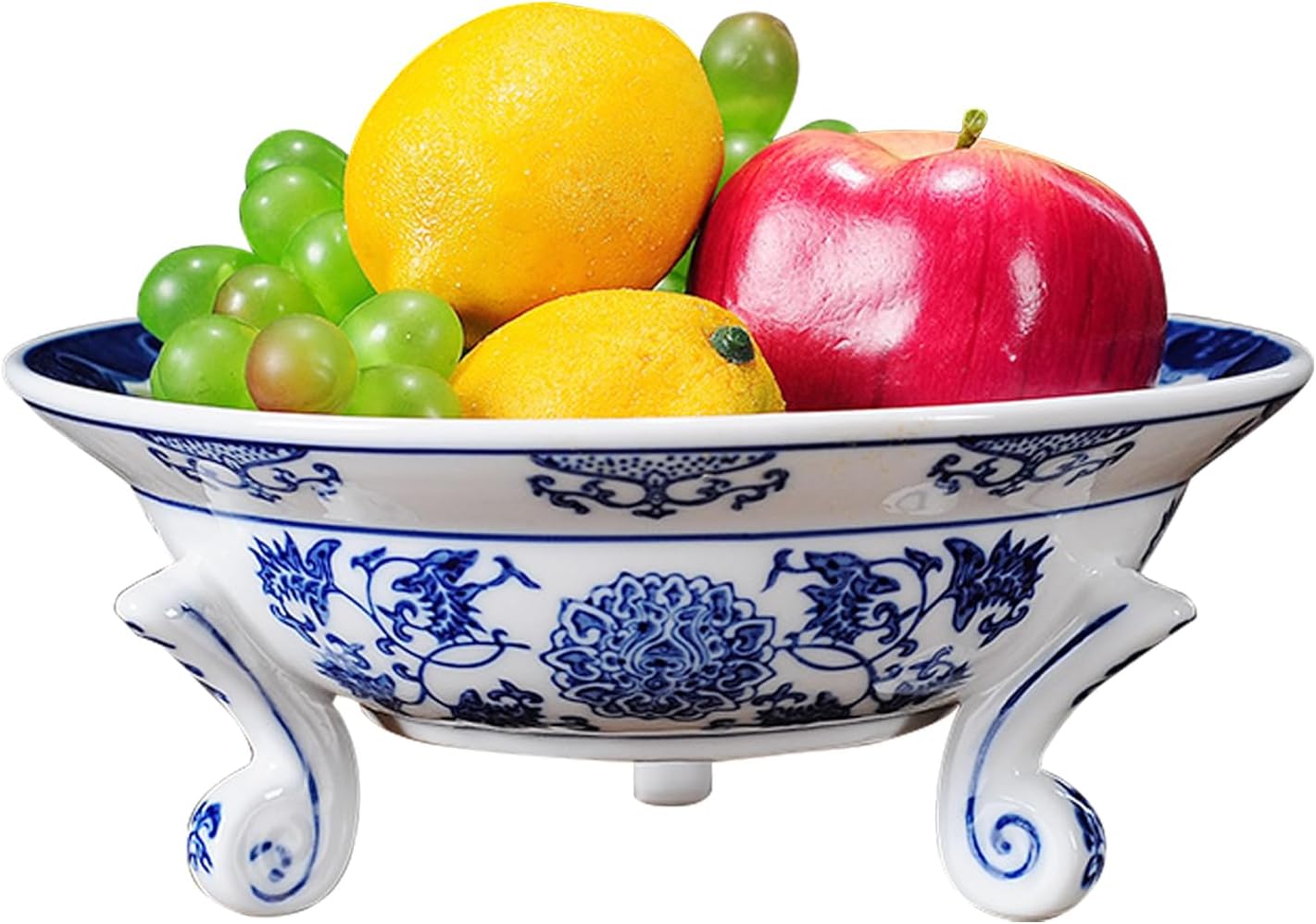 Blue and White Porcelain Decorative Fruit Bowl