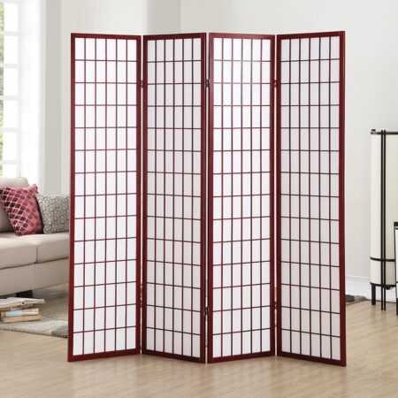4-Panel Oriental Cherry Room Divider Screen